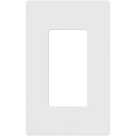 Claro Lutron  White 1 gang Plastic Wall Plate CW-1-WH